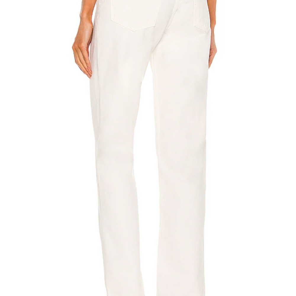 Agolde White Straight Leg Jeans Classic Fit Lana in Drum 27